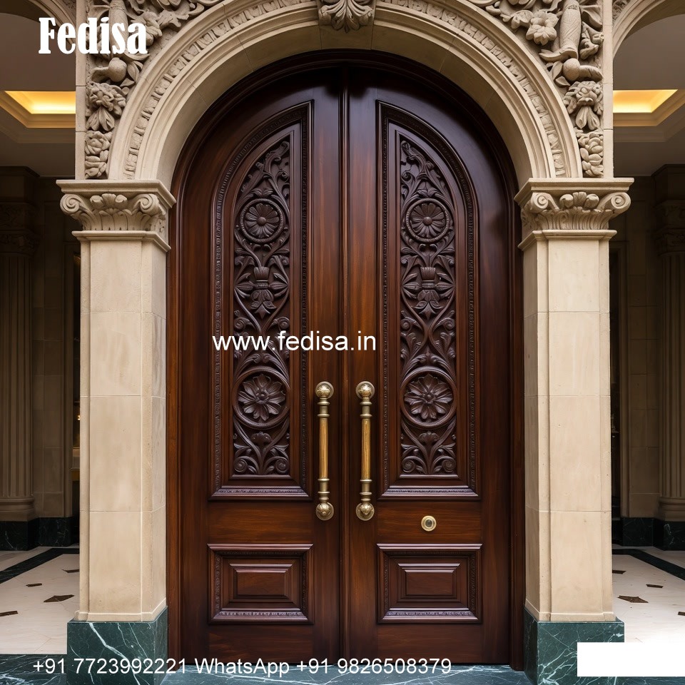 Luxury Classic Entrance Door Designs India Brown Door Design No-9346