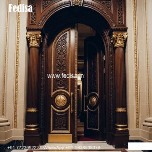 Glass Panel Classic Door Lakdi Ka Palla Ka Design No-9355