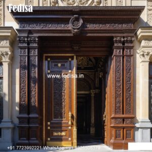 Mahogany Classic Doors Silver Door Design No-9368