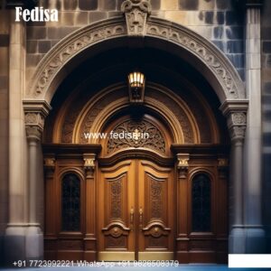 Carved Wooden Doors Main Door Steel Gate Design No-9369