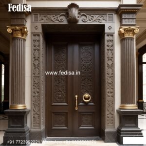 Handcrafted Wooden Door Front Door Handle Design No-9411