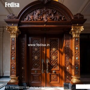 Glass Panel Classic Door Mirror Door Design For Bedroom No-9437