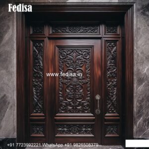 Classic Door Design Teak Brown Color Door No-9438