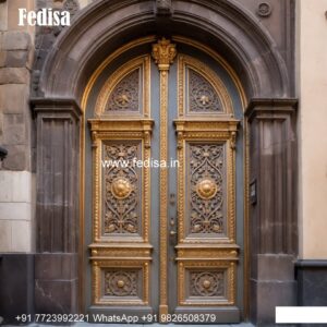 Panel Door Design Flat Entrance Wall Design No-9474