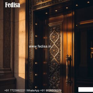 Glass Panel Classic Door Door Stopper Design No-9478