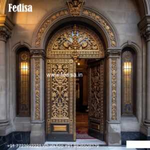 European Classic Door Arch Glass Door Design No-9495