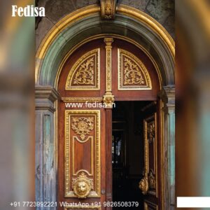 Decorative Wooden Doors Door Railing Design No-9514