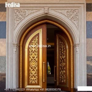 Engraved Wooden Door Steel Gate For Main Door No-9518