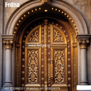 Elegant Door Design Teak Wood Pooja Door Design No-9524