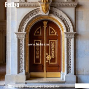 Hardwood Traditional Doors Grill Double Door Design No-9535