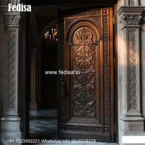 Antique Door Style Wooden Door Sunmica Design No-9566