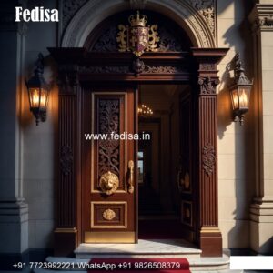 Engraved Wooden Door Steel Gate Design For Home Single Door No-9641