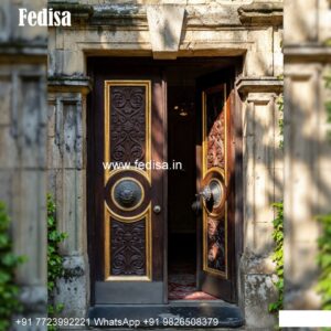 Wooden Carved Door Design Double Side Door Design No-9649
