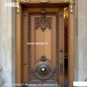Solid Wood Classic Door Veranda Door Design No-9653
