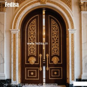 Arch Top Wooden Door Sliding Partition Door Design No-9722