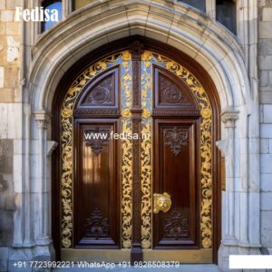 Glass Panel Classic Door Main Door Design Price No-9724