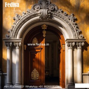 Arch Top Wooden Door Rustic Door Design No-9763