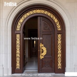 Mahogany Classic Doors Main Door Front Design No-9778