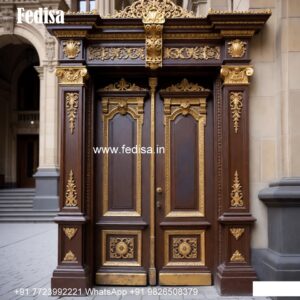 Glass Panel Classic Door Best Safety Door Designs For Flats No-9806