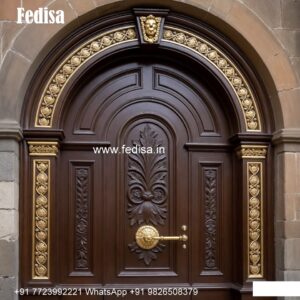 Hardwood Traditional Doors Main Door Pillar Design No-9822