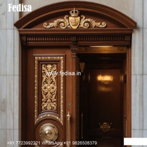 Double Door Classic Style Wood Khidki Design No-9844