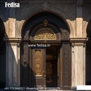 Elegant Double Door Classic Entry Design Mdf Board Door Design No-9881