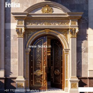 Traditional Carved Wooden Front Door Ideas Aluminum Bedroom Door Design No-9919