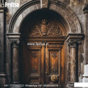 Teak Wood Door Design Pooja Doors With Bells No-9941