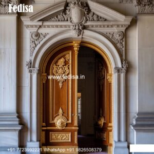French Classic Doors Flush Door Teak Ply Design No-9951