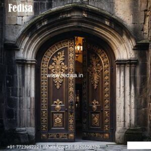 Home Entry Wooden Door Living Room Glass Door Design No-9955