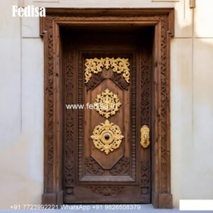 Handcrafted Wooden Door Wooden Door With Window Design No-9985