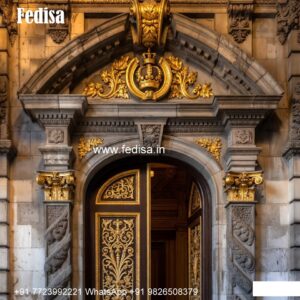 Luxury Classic Entrance Door Designs India Semi Solid Doors Design No-10002