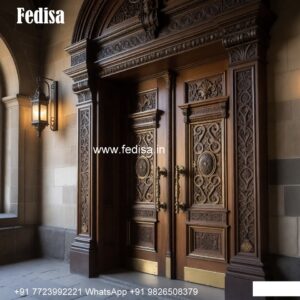 Engraved Wooden Door Sun Door Design No-10010