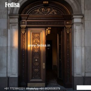 Colonial Style Door Office Entrance Glass Door Design No-10030