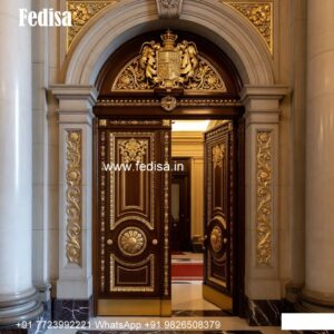 Glass Panel Classic Door Steel Grill Gate Design For Main Door No-10052