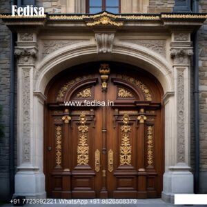 Luxury Classic Doors Teak Wood Bedroom Door Design No-10062