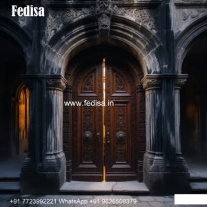 Solid Wood Classic Door Main Door Ganpati Design No-10063