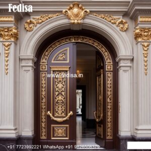 Solid Wood Classic Door Wood Door Polish Design No-10104