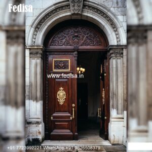 Rustic Classic Door Sagwan Double Door Design For Home No-10113