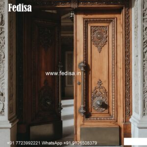 Classic Wooden Main Door Design For Home Double Door Sagwan Design No-10123