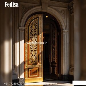 Arch Top Wooden Door Thekku Door Design No-10132