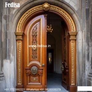 Vintage Wooden Door Man Door Grill Design No-10137