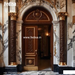 Elegant Door Design Pooja Room Plywood Design No-10139