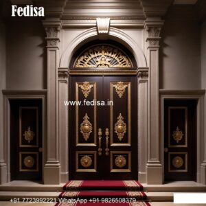 Italian Style Wooden Doors Home Front Double Door Design No-10157