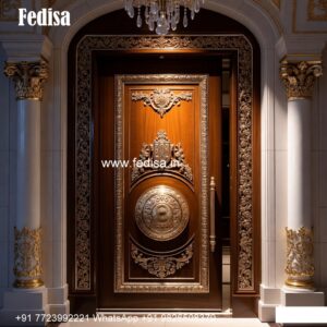 Arch Top Wooden Door Double Palla Design No-10173