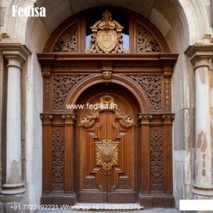 Glass Panel Classic Door Main Door Design Loha No-10175