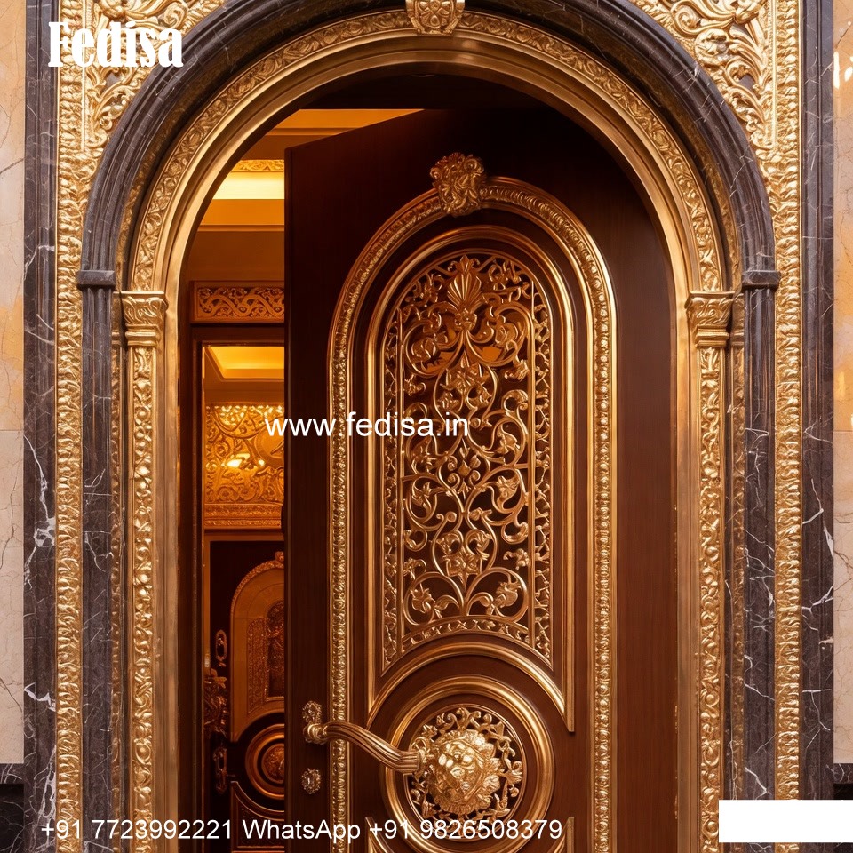 Vintage Wooden Door Pooja Room Sliding Door Design No-10178