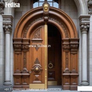 Solid Wood Classic Door Main Door Wood Design 2025 No-10186