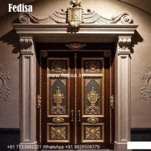 Rustic Classic Door Round Door Frame Design No-10195