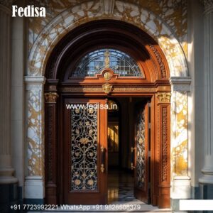 Colonial Style Door Glass Door Design No-10235